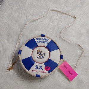 NWT Betsy Johnson Cross-Body Welcome Aboard Bag